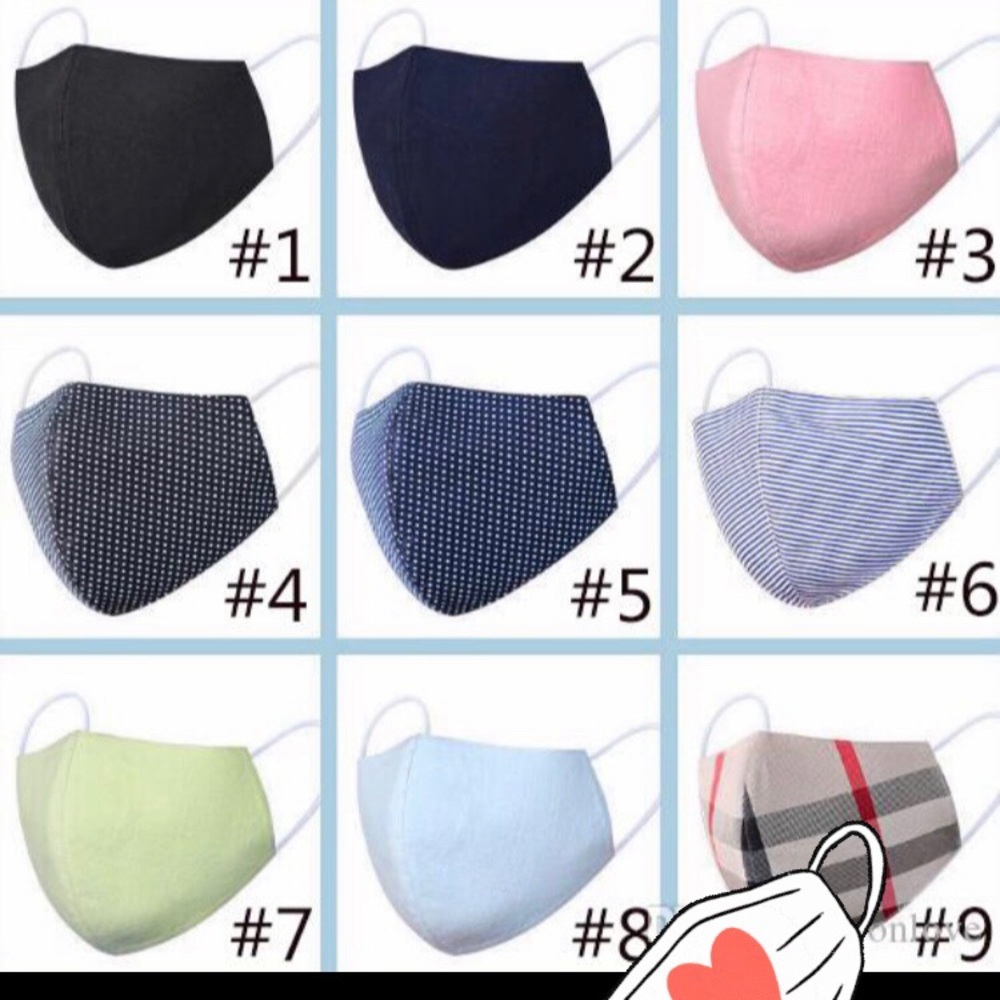 Face mask cotton 2 ply new unisex washable